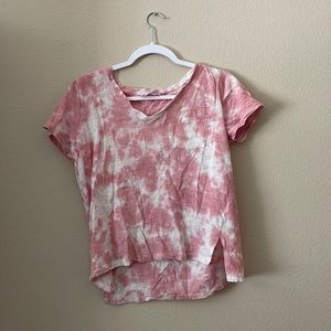 Pink Tie Dye Double Zero top. Size medium.